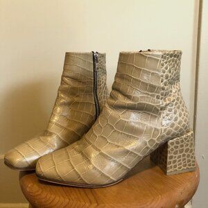 LOQ Lazaro Boots Croc-Embossed Pepita sz 41
